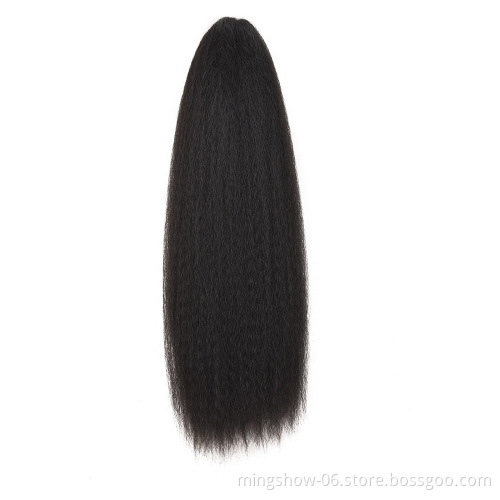 No MOQ synthetic hair pony tail elastic, wholesale hair extension pony tail